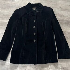 Banana Republic- crushed velvet blazer- size 10- Black holiday party classic